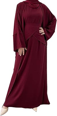 Abaya Muslim for women, set of 3 rooms, Islamic prayer dress open on the front, maximum ample dressigan dress.. DIAYTAR NIGERIA brings the marketplace to every Nigerian home with affordable prices and quick delivery.