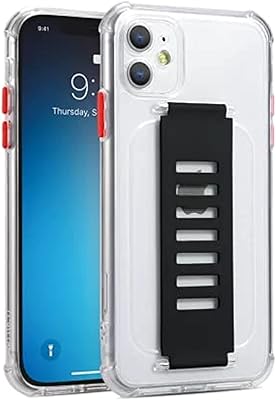 Transparent antichoc phone case for iPhone 12 mini flexible silicone bracelet (black).. Discover shopping made simple with DIAYTAR NIGERIA's comprehensive platform and nationwide delivery service.