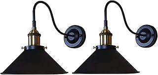 Vintage Industrial Vintage Wall Lighting Black Intensity, Lot of 2, LED remote control, works with batteries, decorative interior lighting, signaling, aerial galleries, corridors, kitchen, corridor, wall decoration lamp.. DIAYTAR NIGERIA: Connecting Nigerians with their needs through our affordable and diverse marketplace.