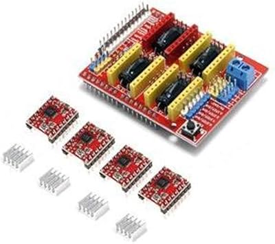 CNC Shield engine control card for Arduino with 4 A4988 drivers.. DIAYTAR NIGERIA redefines convenience with our diverse marketplace and affordable nationwide shipping.