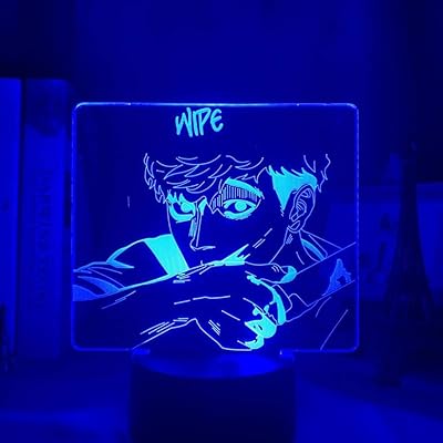 Illusion lamp Anime Sangwoo, bedroom decoration, colorful 3D acrylic led night light to kill the hunt, baby birthday gift - 16 colors with remote control.. DIAYTAR NIGERIA: Where countless products meet affordable prices and reliable nationwide shipping.