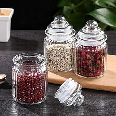 Cre in Sha glass jar with lid, 350 ml, 2 rooms, transparent.. DIAYTAR NIGERIA revolutionizes access to quality products with affordable prices and dependable shipping.