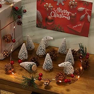 Set of Yatai Table Christmas tree 10 pieces - Mini artificial pine flocked with snow - Artificial pine - Interior and outdoor holiday decorations (8 cm).. Nigeria's fastest-growing e-commerce site offers unbeatable prices and delivery within 8 days.