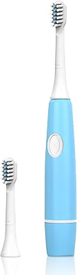 Portable electric toothbrush for children, operating on battery with two brush heads, deep cleaning and waterproof IPX7 - Blue.. Say goodbye to limited options and long shipping times. DIAYTAR Nigeria delivers variety, quality, and affordability straight to your door.