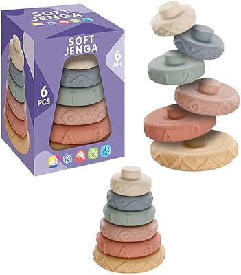 Cognitive toys for JZS children, stacking and nesting circle toy, stacker of flexible construction rings and dentition rings, game to be pressed with early educational learning stack, for children from 6 months.. Your ultimate shopping destination, DIAYTAR NIGERIA combines extensive selection with affordable shipping.