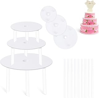 Set of cakes with several levels with 9 cake stems for cake on several levels, 3 cake separation plates and cake support for construction and stacking of wedding cakes.. Shop smart with DIAYTAR NIGERIA, offering a vast product range delivered to your doorstep within a week.