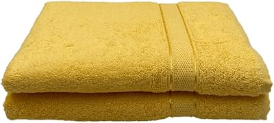 Jonquille bath towel, 70 x 140 cm, 500 g/m2 format, yellow Dobby stripes, set of 2.. DIAYTAR NIGERIA combines extensive variety with budget-friendly prices and prompt nationwide delivery.
