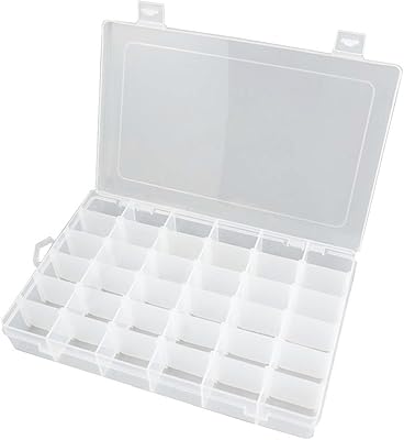 Noseco transparent plastic jewelry box, storage container, organizer with adjustable separators 36 grids.. DIAYTAR NIGERIA: Where every shopping need is met with affordable prices and timely delivery.