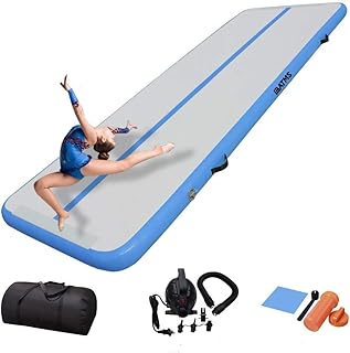 Inflatable carpet 200/300/400/500 cm with electric air pump and storage bag, inflatable carpet 10 cm thick for domestic use, drive, cheerleader, aquatic yoga.. DIAYTAR NIGERIA makes quality accessible with our affordable prices and dependable delivery service.