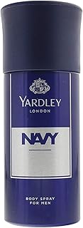 Body spray Yardley London Navy for men, refreshing sea scent, 150 ml.. DIAYTAR NIGERIA: Your one-stop e-commerce destination with affordable prices and nationwide delivery in 5-8 days.