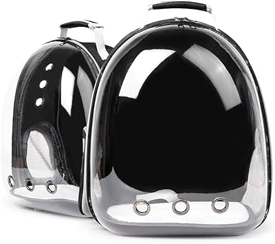 Transportation backpack for pets for cats and puppies, space capsule design, breathable, transparent, trip, hiking, outdoor walking (black).. Experience the power of choice with DIAYTAR NIGERIA's vast catalog and affordable 5-8 day delivery.
