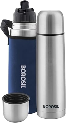 Hydra thermal carafe in stainless steel insulated in borosil vacuum, water bottle, blue, 1000 ml.. DIAYTAR NIGERIA brings online shopping to every Nigerian with affordable prices and reliable shipping.