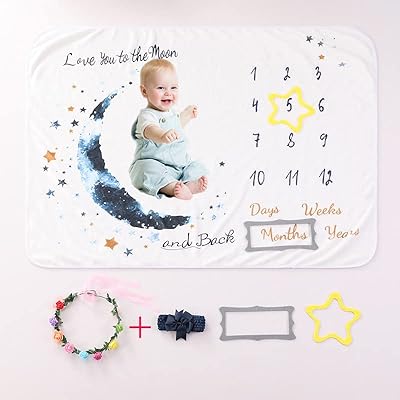 Beauty cover with monthly photo pattern for newborns baby shows and photos.. Experience shopping without limits at DIAYTAR NIGERIA, where affordability meets convenience in just days.