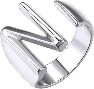 Open initial letter ring adjustable in personalized wide gold for women | Seal ring for women | stamp ring for women | Open alphabet rings, 18 -carat gold plated | Letter A to Z.. Thousands of choices. Zero hassle. All thanks to DIAYTAR Nigeria.