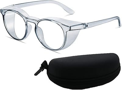 Castowave anti -fog safety glasses with side protections, UV400 round protective glasses, transparent glasses for men and women (blue).. Unlock access to a wide range of products with DIAYTAR NIGERIA's affordable e-commerce platform.