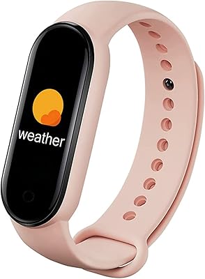 M6 intelligent watch for men and women with 1.1 inch color screen, waterproof activity tracker and bluetooth connection with message reminder and podometer with tensiometer (pink).. DIAYTAR NIGERIA: Where quality meets affordability, with thousands of products delivered in less than 8 days.