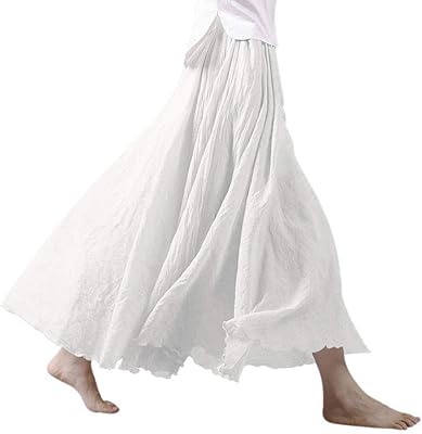 Ezcosplay Bohemian trapeze beach dress, double layer, elastic waist, long long skirt.. DIAYTAR NIGERIA delivers more than products - we deliver affordable solutions within days.