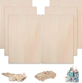 Manyi 6 pieces Balsa wood sheets 1.5 mm thick thick panels not painted for small house, plane, boat, DIY boat.. Your shopping dreams realized through DIAYTAR NIGERIA's affordable platform with reliable delivery times.