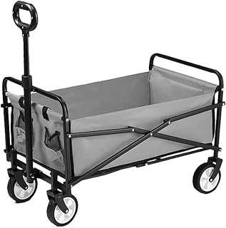 Folding trolley Robust folding folding cart in the outdoor campsite with adjustable handle, Oxford 600d fabric resistant to wear, can withstand 60 kg, for the beach, the garden, sporting events, pa... DIAYTAR NIGERIA combines affordability with convenience, delivering your purchases within 5-8 days.