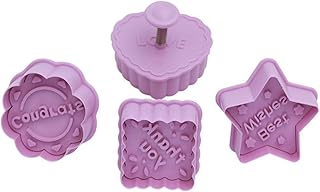 Ikaar 4 pieces 3D 3D plastic Push Type Type DIY Lower Mold Cookie Timbes Ensemble Craft Cookies Cutter Cake Decoration Purple Tools.. For everyday items and more, trust DIAYTAR Nigeria.