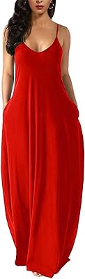 Dressing dress without sleeves for women, large, large, long, united color, long summer beach dress with pockets, 2023, S-5X.. DIAYTAR NIGERIA combines the largest product selection with affordable prices and reliable delivery.