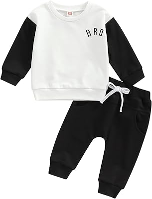 Baby boys clothing, long-sleeved t-shirt with printed letters and plain pants, two-rooms, fall winter.. DIAYTAR NIGERIA brings the marketplace to your home with budget-friendly prices and nationwide delivery.