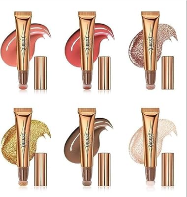 3 -piece liquid liquid highlighting baguette, cream high -topper makeup stick, light and silky sunbathing stick for smooth face with cushion applicator, highlighting wand - Rose gold.. Shop with purpose at DIAYTAR NIGERIA and receive your purchases at unbeatable prices within the week.