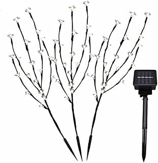 3 branches of solar flower tree 60 LED lights in a garden.. No stress, no delays — DIAYTAR Nigeria is your trusted shopping partner.