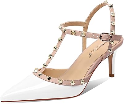 Sanded sandals with sharp ends for women, ankle bridle, 2.5-inch studded heel, closed end, small heel, wedding party sandals, American size 5-13.. Why waste time in traffic when you can shop online at DIAYTAR Nigeria? Enjoy convenience, unbeatable prices, and prompt delivery anywhere in Nigeria.