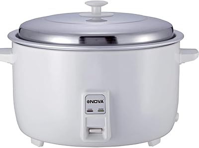 Nova rice cooker in stainless steel, 6 liter capacity, white color-Model number: NRC-977-6.. DIAYTAR NIGERIA delivers more than products - we deliver affordable shopping satisfaction nationwide.