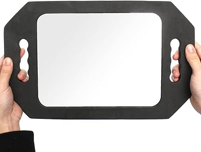 Hairdressing mirror via - Handbree mirror in hand foam - Glass foam frame for hairdressers - Shock -resistant makeup mirror for barbers and professional hairdressers - Black.. Embrace a new era of online shopping with DIAYTAR NIGERIA's extensive range and budget-friendly prices.