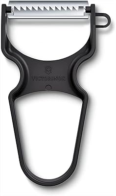 Quick peeler of vegetables and fruit and Julienne Victorinox with serrated edge (black).. Your complete shopping solution, DIAYTAR NIGERIA offers extensive variety with budget-friendly delivery.