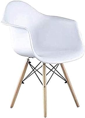 Mahmayi DSW Modern plastic chair in the middle of the century for living room, bedroom, kitchen, dining room and waiting room, set of 1, white.. DIAYTAR NIGERIA: Nigeria's answer to affordable online shopping with reliable 5-8 day delivery guarantee.
