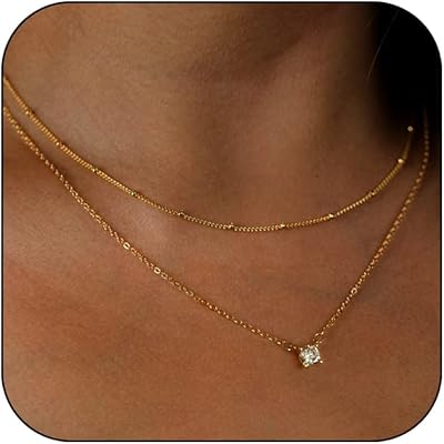 Lulu diamond necklace for women, single 14 -carat gold plated necklace dotted with cubic zircones for women, elegant and modern necklace, Gifty jewelry for girls.. Experience the convenience of boundless shopping with DIAYTAR NIGERIA's affordable platform and quick shipping.