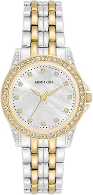 Watch with bracelet encrusted with original crystal for women, two -tone 75/5804, two -tone, bracelet.. Experience the convenience of one-stop shopping with DIAYTAR NIGERIA's diverse and affordable marketplace.