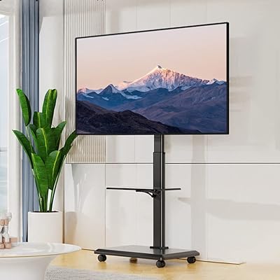 Colo -TV cabinet on wheels for curved flat LCD screen from 26 to 70 ", swivel and adjustable in height, robust ground TV cabinet with robust base.. DIAYTAR Nigeria: Where affordability meets fast and reliable e-commerce service.