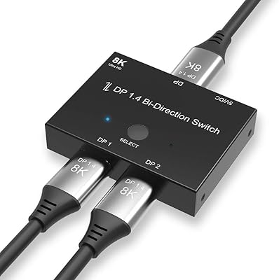 Cabledecon DisplayPort 8kdp 1.4 8k 8K bidirectional distributor adapter at 30 Hz 4K at 120 Hz for several sources and screens.. DIAYTAR NIGERIA: Your one-stop e-commerce destination with affordable prices and nationwide delivery in 5-8 days.
