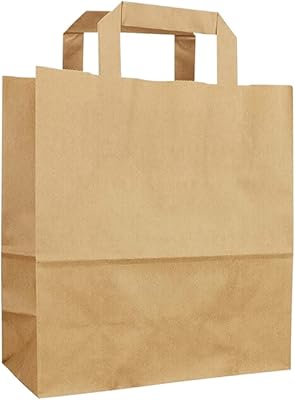 Kraft paper bag with flat handle bonebak brown size 33.. Shop easy, pay less, get it fast — with DIAYTAR Nigeria.