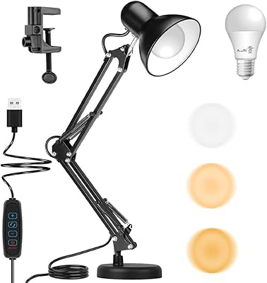 USB office lamps, adjustable swivel table lamp with interchangeable base or clip; Study office lamps for bedroom eye care, office, table.. Affordable shopping made easy on DIAYTAR Nigeria, with fast delivery from 5 to 8 days.