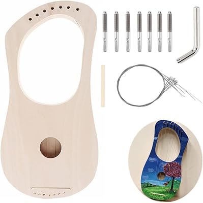 Harp Lyre DIY Kit with 7 strings Music instrument for adult-child make your own.. DIAYTAR NIGERIA: Your trusted e-commerce partner with extensive product choices and affordable delivery.