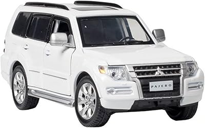 1/32 Mitsubishi all-terrain car model Pajero V97 in molded pressure alloy, front director wheels for children (color: white without box).. Shop from our extensive catalog at DIAYTAR NIGERIA and enjoy doorstep delivery in just 5-8 days.