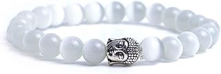 Bracelet of precious healing in selenite crystal, jewelry bracelet for men and women, white color, pearl size 8 mm, selenite.. DIAYTAR NIGERIA combines extensive product options with budget-friendly prices, delivered in 5-8 days.
