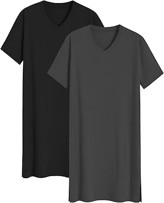 Set of 2 nightmares in cotton for men, night shirt.. DIAYTAR NIGERIA: Where every Nigerian finds what they need at prices they can afford, delivered promptly.