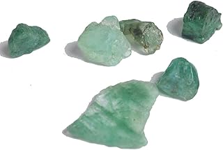 Gemhub Natural green emerald 38.00 Carats Lot of 6 pieces of minerals of crystal healing emerald emerald, precious stone, set of precious stones.. DIAYTAR Nigeria: Where affordability meets speed and quality.