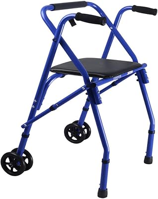 Foldable and robust roller walker with seat and wheels for the elderly, roller walker for adults for elderly, extra wide front walker, max 99.8 kg.. With DIAYTAR Nigeria, shopping online is easy, affordable, and fast.