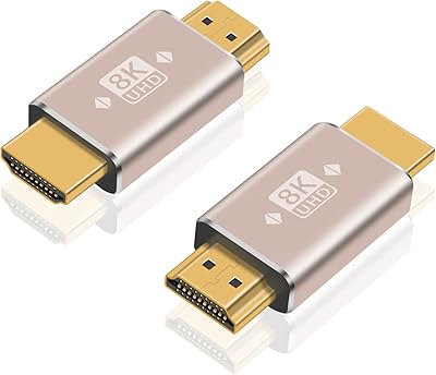 HDMI 2.1 male -to -male HDMI 2.1 adapter, HDMI HDMI connector, HDMI 2.1 connector supports 8K to 60 Hz, 4K at 120 Hz HDR, Dolby, EARC, HDCP2.3 for laptop, computer, monitor, ROKU TV.. Discover endless possibilities with DIAYTAR NIGERIA's vast e-commerce selection and budget-friendly delivery.