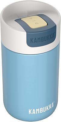 Kapuka Olympus coffee cup, waterproof travel cup, BPA-free, padded background, dishwasher, keep hot drinks up to 6 o'clock for 11 hours, 300 ml, silky blue, 11-02015.. Discover the perfect shopping balance at DIAYTAR NIGERIA with competitive prices and prompt delivery.