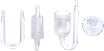 UEETEK Set of 4 parts for aquarium CO2 diffuser of carbon oxide reactor with valve.. DIAYTAR NIGERIA brings the marketplace to every Nigerian home with affordable prices and quick delivery.