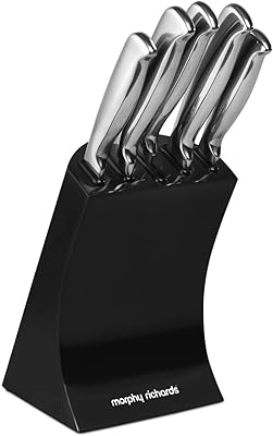 Morphy Richard 5-room Down Shake with knives in polished stainless steel, black 46290.. No stress, no delays — DIAYTAR Nigeria is your trusted shopping partner.