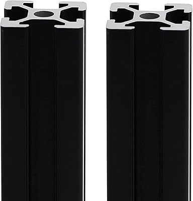Mssoomm set of 2 aluminum extrusions 2020 length 3937 "1000 mm black